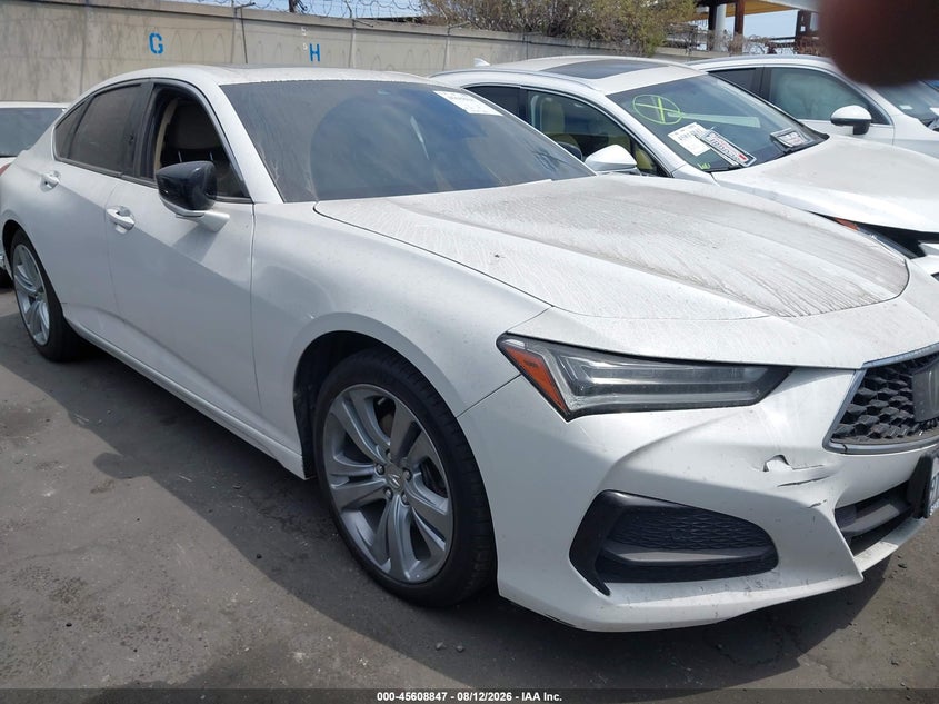 2021 Acura Tlx VIN 19UUB5F48MA014748 IAAI salvage auction — LEFT SIDE, Salvage Certificate (California), sold $7,600 on 2026-08-26 (photo 1)