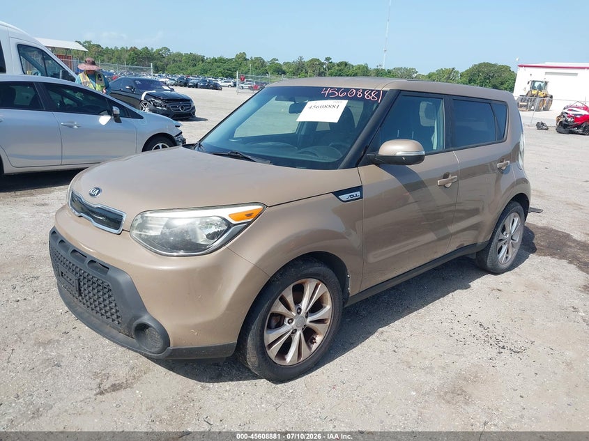 2014 Kia Soul VIN KNDJP3A55E7054890 IAAI salvage auction — NORMAL WEAR, Clear (Florida), sold $775 on 2026-07-17 (photo 2)