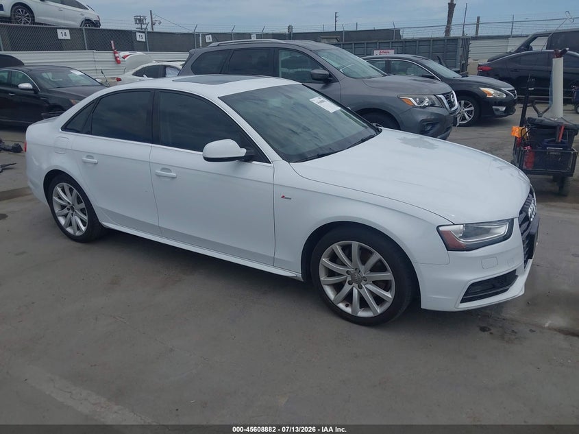 2014 Audi A4 VIN WAUBFAFL0EN028046 IAAI salvage auction — FRONT END, Salvage Title, sold $1,650 on 2026-07-31 (photo 1)