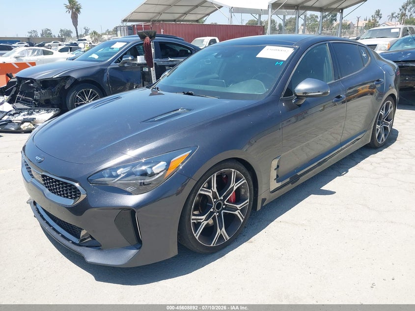2019 Kia Stinger VIN KNAE45LC1K6062243 IAAI salvage auction — RIGHT SIDE, Salvage (California), sold $3,450 on 2026-07-29 (photo 2)