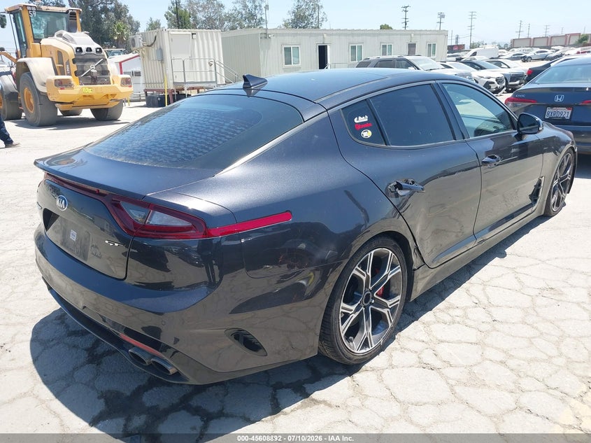 2019 Kia Stinger VIN KNAE45LC1K6062243 IAAI salvage auction — RIGHT SIDE, Salvage (California), sold $3,450 on 2026-07-29 (photo 4)