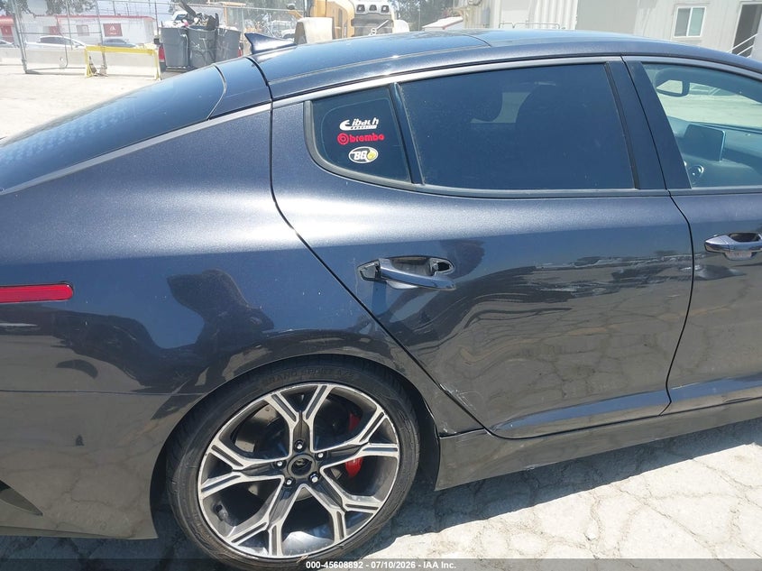 2019 Kia Stinger VIN KNAE45LC1K6062243 IAAI salvage auction — RIGHT SIDE, Salvage (California), sold $3,450 on 2026-07-29 (photo 6)