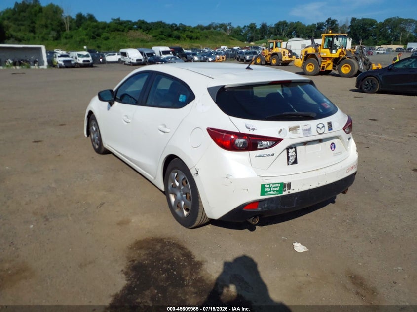2014 Mazda 3 VIN JM1BM1K70E1205865 IAAI salvage auction — NORMAL WEAR, Clear (New Jersey), sold $25 on 2026-07-30 (photo 3)