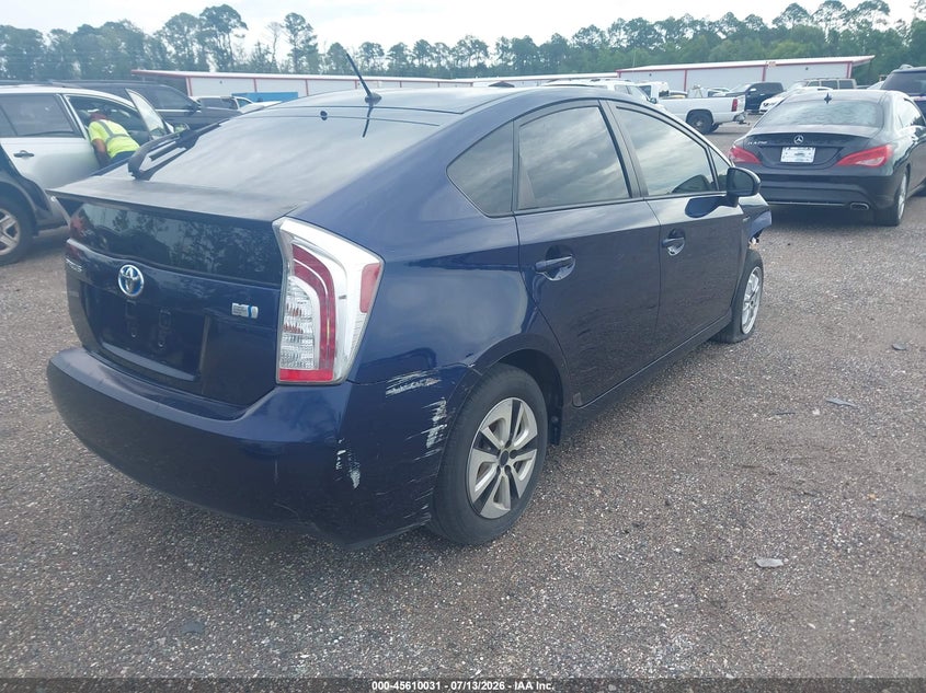 2014 Toyota Prius VIN JTDKN3DU7E0385069 IAAI salvage auction — RIGHT FRONT, Clear (Florida), sold $1,025 on 2026-07-28 (photo 4)