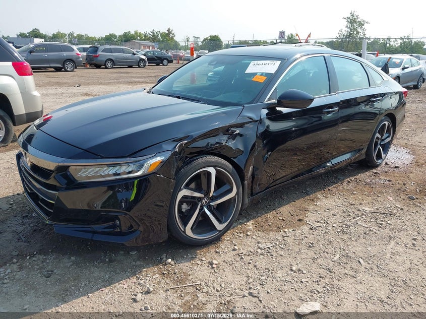 2022 Honda Accord VIN 1HGCV2F3XNA004409 IAAI salvage auction — SIDE, Salvage (Ohio), sold $7,300 on 2026-07-31 (photo 2)