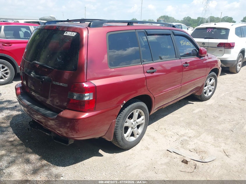 2005 Toyota Highlander VIN JTEEP21A850077299 IAAI salvage auction — NORMAL WEAR, Clear (Indiana), sold $775 on 2026-07-29 (photo 4)