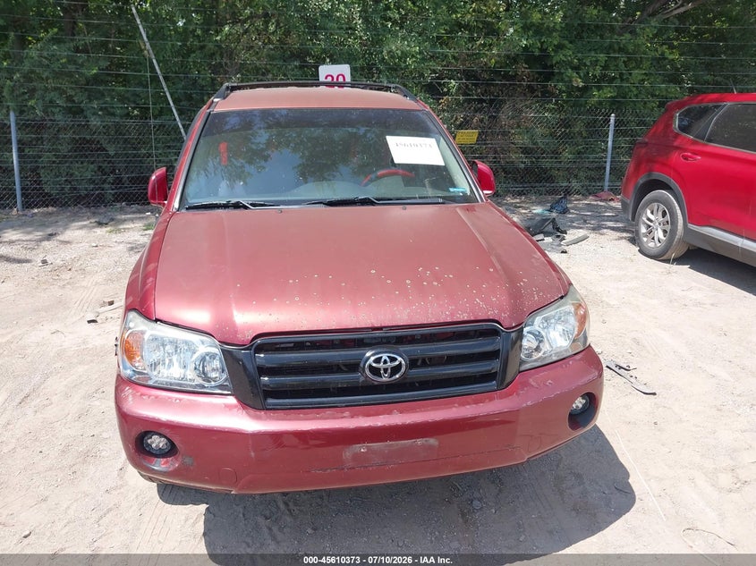 2005 Toyota Highlander VIN JTEEP21A850077299 IAAI salvage auction — NORMAL WEAR, Clear (Indiana), sold $775 on 2026-07-29 (photo 6)