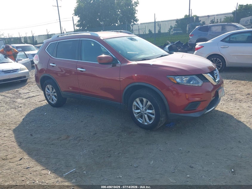 2016 Nissan Rogue VIN KNMAT2MV8GP676064 IAAI salvage auction — FRONT END, Salvage (Pennsylvania), sold $1,050 on 2026-07-24 (photo 1)