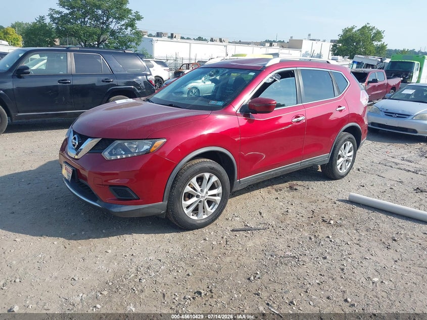 2016 Nissan Rogue VIN KNMAT2MV8GP676064 IAAI salvage auction — FRONT END, Salvage (Pennsylvania), sold $1,050 on 2026-07-24 (photo 2)