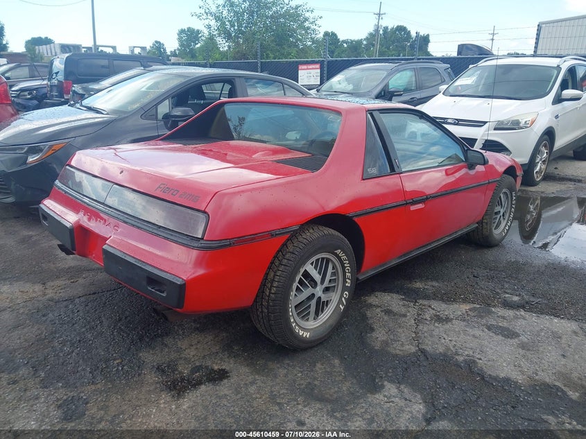 1985 Pontiac Fiero VIN 1G2PF3797FP254392 IAAI salvage auction — NORMAL WEAR, Clear (Missouri), sold $275 on 2026-07-22 (photo 4)