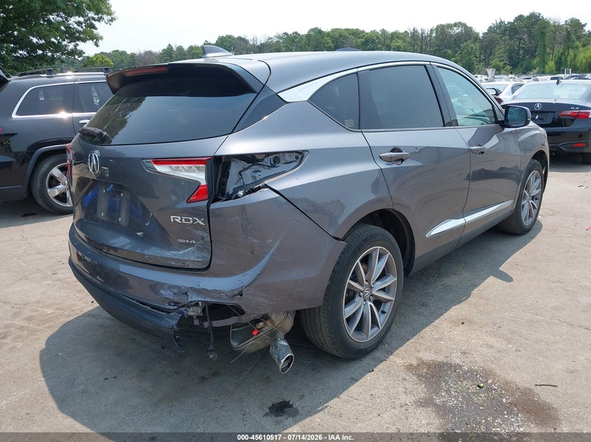 2021 Acura Rdx VIN 5J8TC2H59ML025646 IAAI salvage auction — REAR END, Salvage Title, sold $7,000 on 2026-07-28 (photo 4)