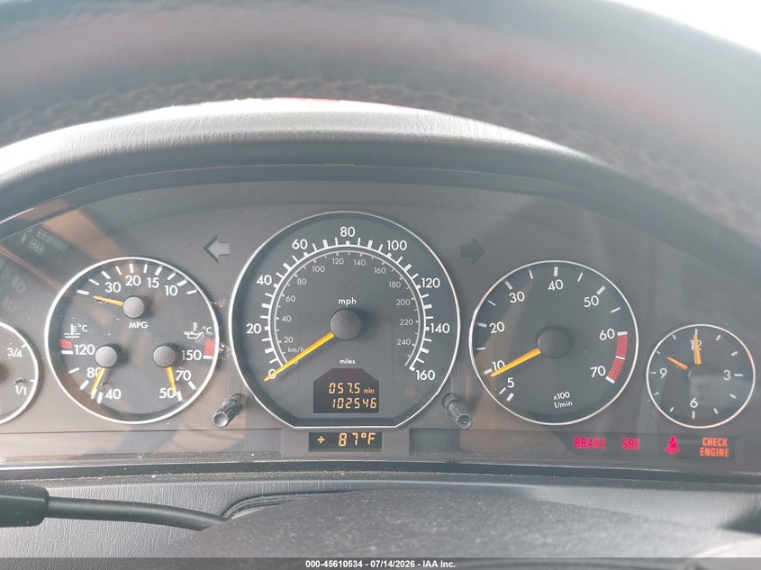 1999 Mercedes-benz Sl-class VIN WDBFA68F1XF187483 IAAI salvage auction — NORMAL WEAR, Clear (Massachusetts), sold $4,550 on 2026-07-17 (photo 7)