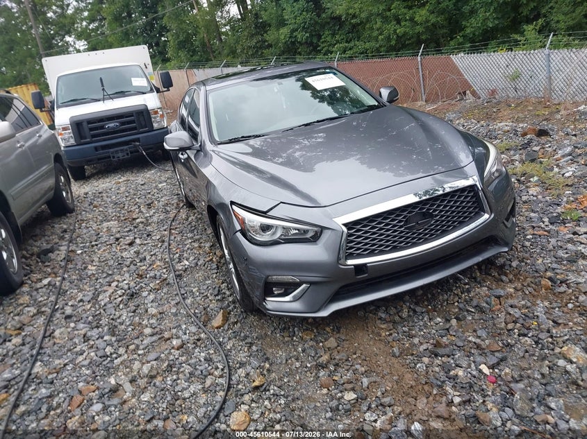 2018 Infiniti Q50 VIN JN1EV7AP5JM365427 IAAI salvage auction — LEFT & RIGHT, Clear (Georgia), sold $3,000 on 2026-07-28 (photo 1)