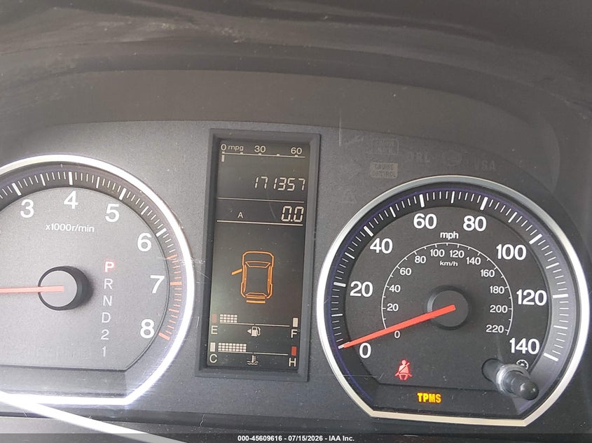 2007 Honda Cr-v VIN JHLRE38327C077585 IAAI salvage auction — REAR END, Salvage (California), sold $1,650 on 2026-07-30 (photo 7)