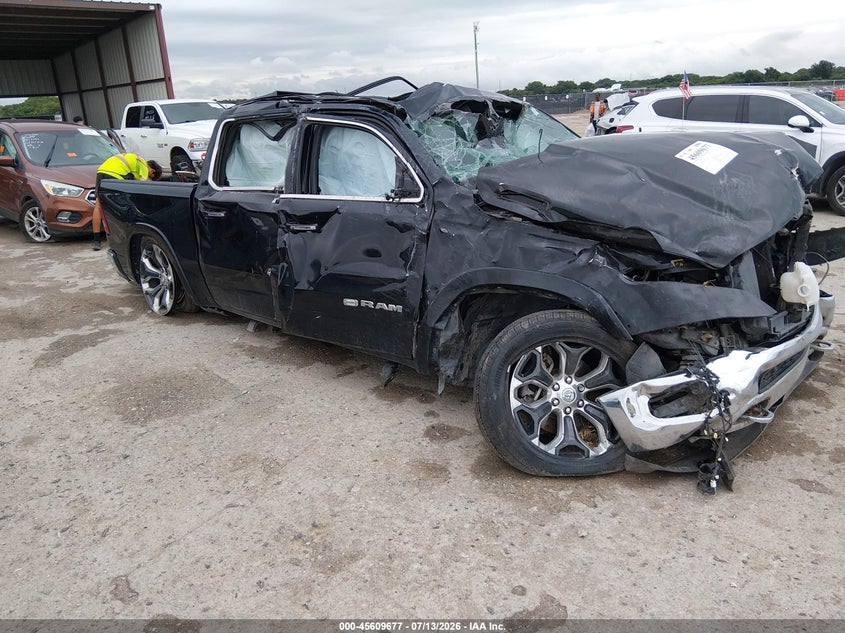 2019 Ram 1500 VIN 1C6SRFKTXKN595090 IAAI salvage auction — ROLLOVER, Salvage (Texas), sold $2,150 on 2026-08-22 (photo 1)