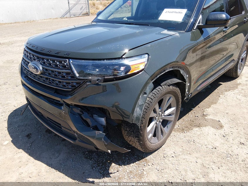 2022 Ford Explorer VIN 1FMSK8DH3NGB61745 IAAI salvage auction — LEFT FRONT, Salvage (Montana), sold $7,100 on 2026-08-20 (photo 6)