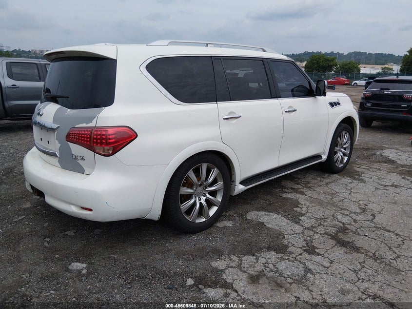 2011 Infiniti Qx56 VIN JN8AZ2NE4B9003318 IAAI salvage auction — NORMAL WEAR, Clear (Pennsylvania), sold $2,150 on 2026-07-17 (photo 4)