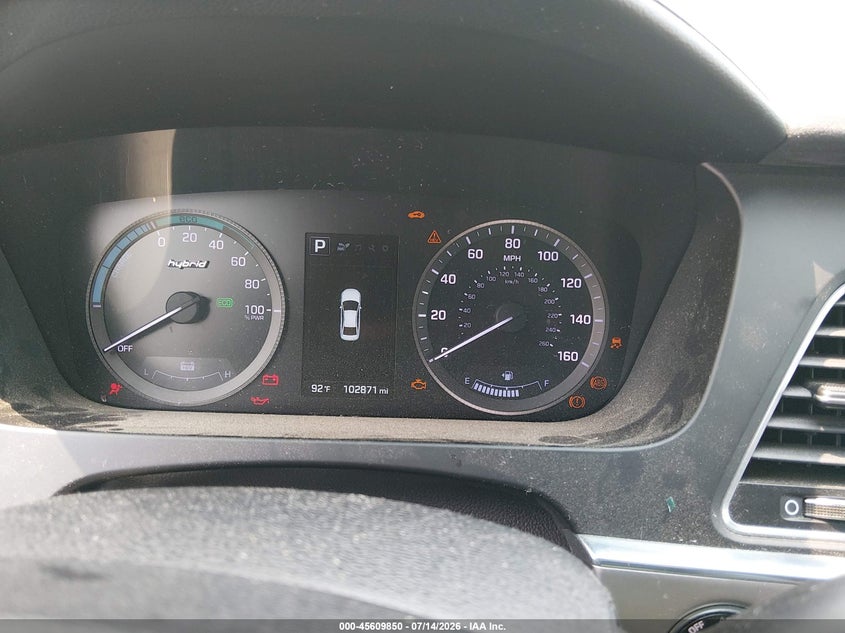 2017 Hyundai Sonata hybrid VIN KMHE24L31HA075661 IAAI salvage auction — NORMAL WEAR, Clear (New Jersey), sold $1,150 on 2026-07-20 (photo 7)