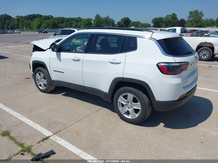 2022 Jeep Compass VIN 3C4NJDBB6NT128018 IAAI salvage auction — FRONT END, Salvage Title, sold $1,200 on 2026-08-23 (photo 3)