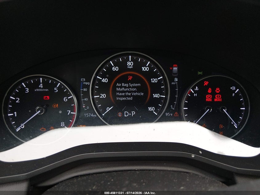 2026 Mazda Cx-90 VIN JM3KKBHDXT1361120 IAAI salvage auction — FRONT END, Salvage Title, sold $8,300 on 2026-08-31 (photo 7)