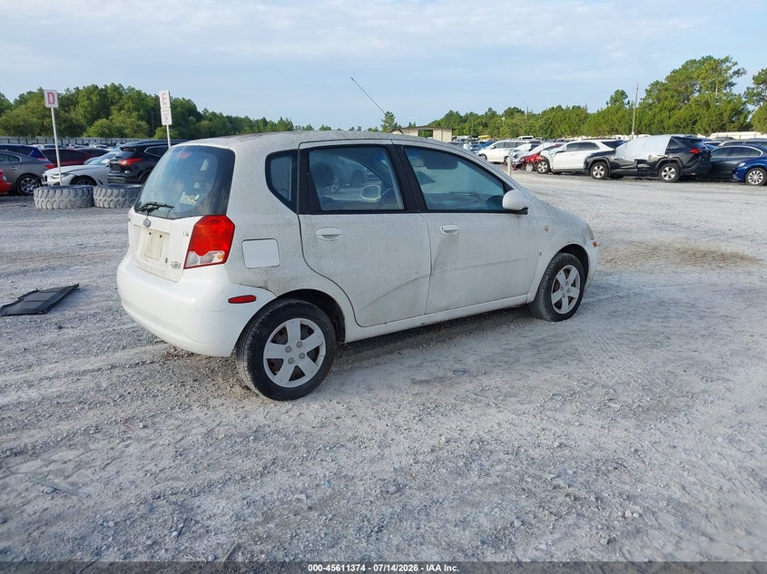 2008 Chevrolet Aveo VIN KL1TD66608B066832 IAAI salvage auction — NORMAL WEAR, Clear, sold $275 on 2026-07-23 (photo 4)