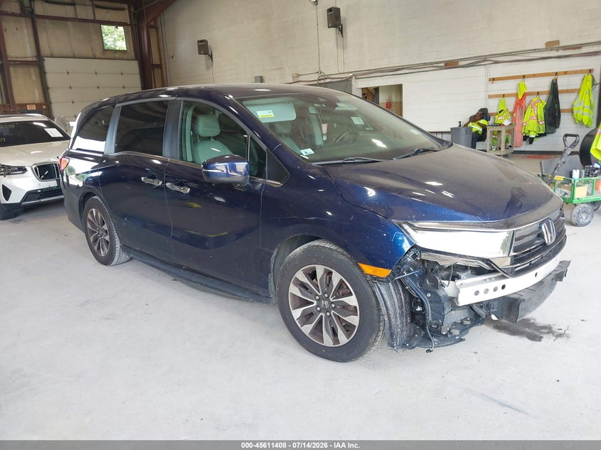 2022 Honda Odyssey VIN 5FNRL6H77NB020192 IAAI salvage auction — LEFT FRONT, Salvage Title, sold $7,800 on 2026-07-29 (photo 1)