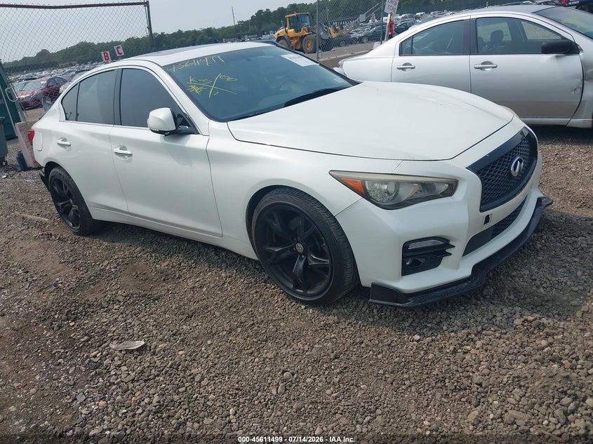 2015 Infiniti Q50 VIN JN1BV7AR4FM421529 IAAI salvage auction — REAR END, Salvage Title, sold $1,050 on 2026-07-28 (photo 1)