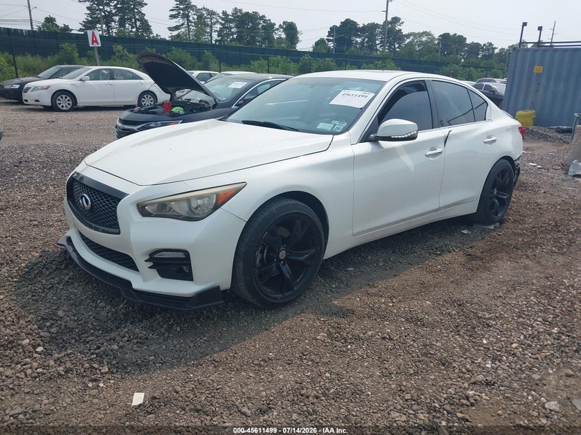 2015 Infiniti Q50 VIN JN1BV7AR4FM421529 IAAI salvage auction — REAR END, Salvage Title, sold $1,050 on 2026-07-28 (photo 2)