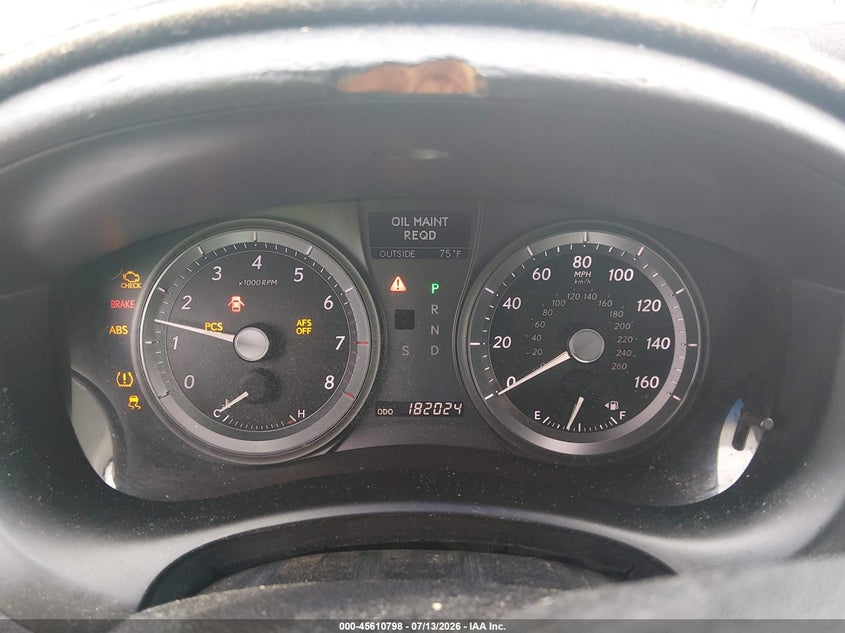 2008 Lexus ES VIN JTHBJ46G482181734 IAAI salvage auction — FRONT END, Salvage (North Carolina), sold $750 on 2026-07-31 (photo 7)