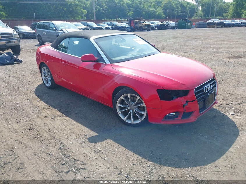 2013 Audi A5 VIN WAUAFAFHXDN012085 IAAI salvage auction — SIDE, Salvage (New Jersey), sold $1,950 on 2026-08-02 (photo 1)