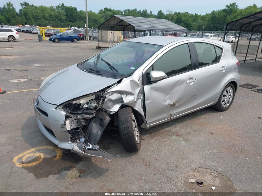 2014 Toyota Prius c VIN JTDKDTB3XE1081693 IAAI salvage auction — LEFT FRONT, Salvage (Connecticut), sold $975 on 2026-08-20 (photo 2)