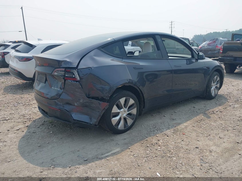 2021 Tesla Model y VIN 5YJYGDEE5MF263005 IAAI salvage auction — REAR END, Salvage Title, sold $12,275 on 2026-08-27 (photo 4)