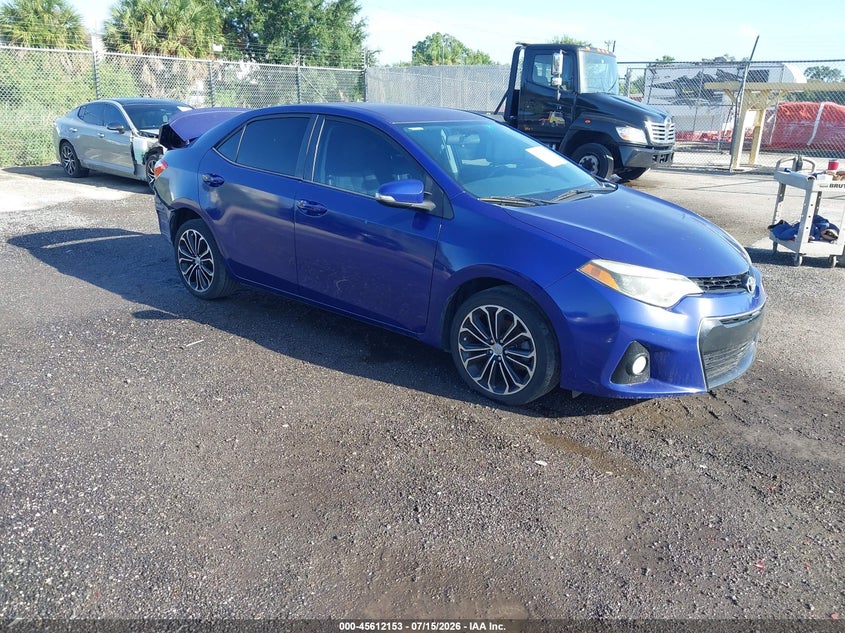 2015 Toyota Corolla VIN 5YFBURHE0FP309127 IAAI salvage auction — REAR END, Rebuildable (Florida), sold $2,150 on 2026-07-22 (photo 1)