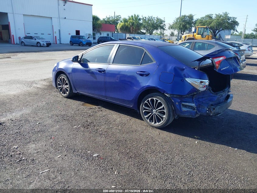 2015 Toyota Corolla VIN 5YFBURHE0FP309127 IAAI salvage auction — REAR END, Rebuildable (Florida), sold $2,150 on 2026-07-22 (photo 3)