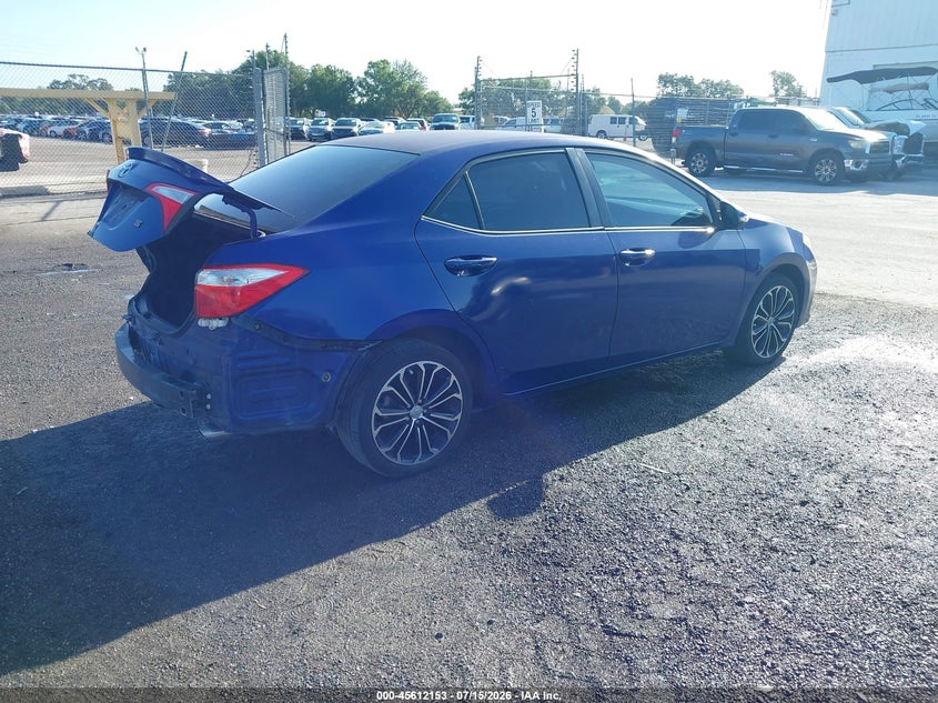 2015 Toyota Corolla VIN 5YFBURHE0FP309127 IAAI salvage auction — REAR END, Rebuildable (Florida), sold $2,150 on 2026-07-22 (photo 4)
