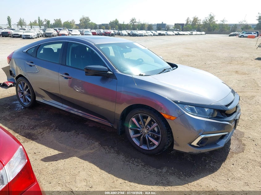 2019 Honda Civic VIN 19XFC1F32KE216726 IAAI salvage auction — REAR END, Salvage Title, sold $6,600 on 2026-08-03 (photo 1)
