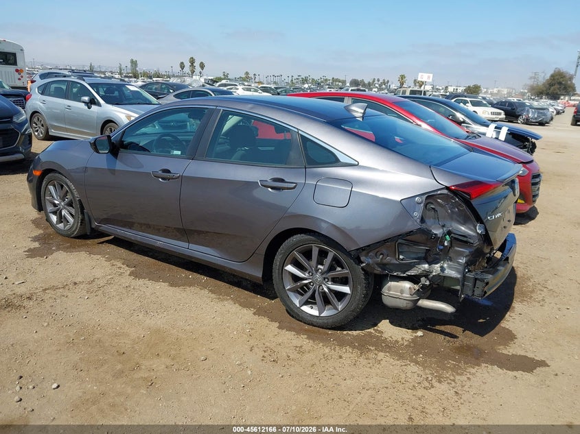 2019 Honda Civic VIN 19XFC1F32KE216726 IAAI salvage auction — REAR END, Salvage Title, sold $6,600 on 2026-08-03 (photo 3)