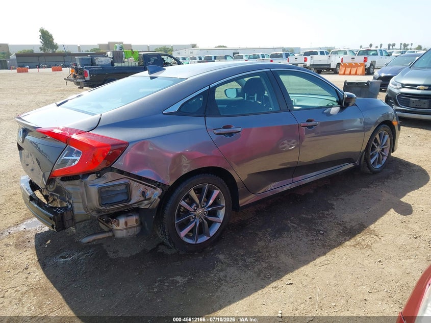 2019 Honda Civic VIN 19XFC1F32KE216726 IAAI salvage auction — REAR END, Salvage Title, sold $6,600 on 2026-08-03 (photo 4)