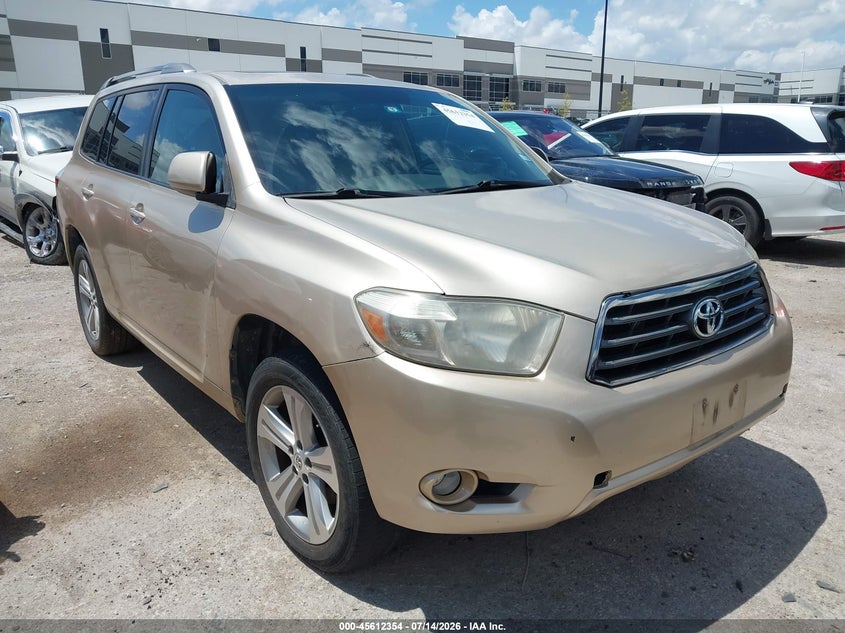 2008 Toyota Highlander VIN JTEES43A782018227 IAAI salvage auction — NORMAL WEAR, Clear (Virginia), sold $1,400 on 2026-07-22 (photo 1)