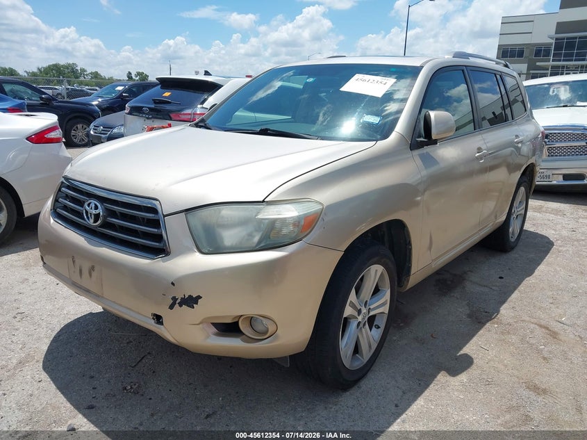 2008 Toyota Highlander VIN JTEES43A782018227 IAAI salvage auction — NORMAL WEAR, Clear (Virginia), sold $1,400 on 2026-07-22 (photo 2)