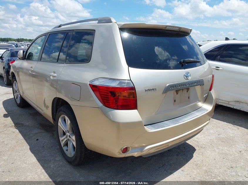 2008 Toyota Highlander VIN JTEES43A782018227 IAAI salvage auction — NORMAL WEAR, Clear (Virginia), sold $1,400 on 2026-07-22 (photo 3)