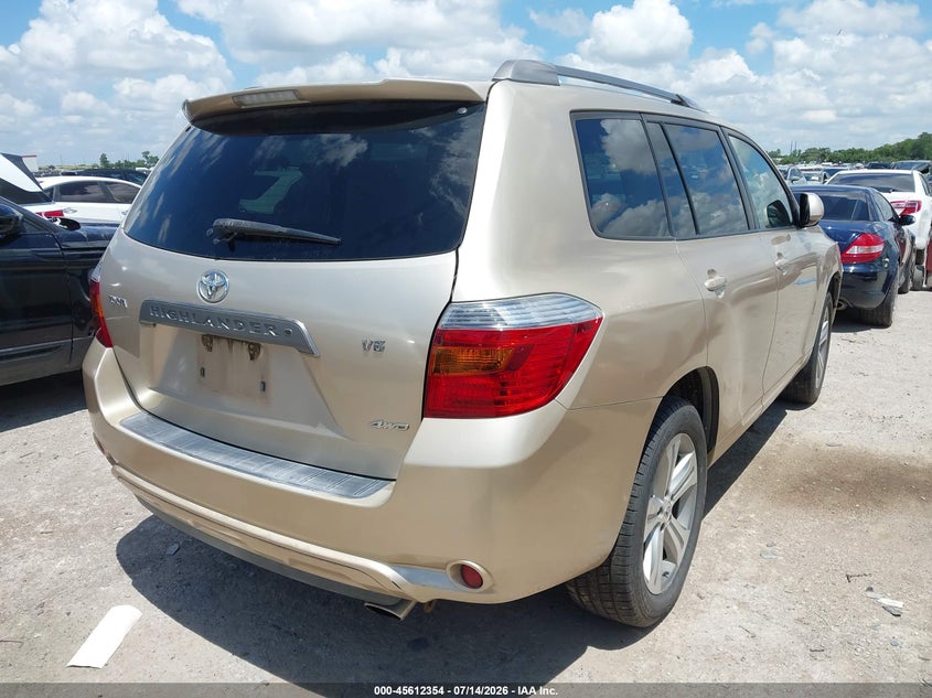 2008 Toyota Highlander VIN JTEES43A782018227 IAAI salvage auction — NORMAL WEAR, Clear (Virginia), sold $1,400 on 2026-07-22 (photo 4)
