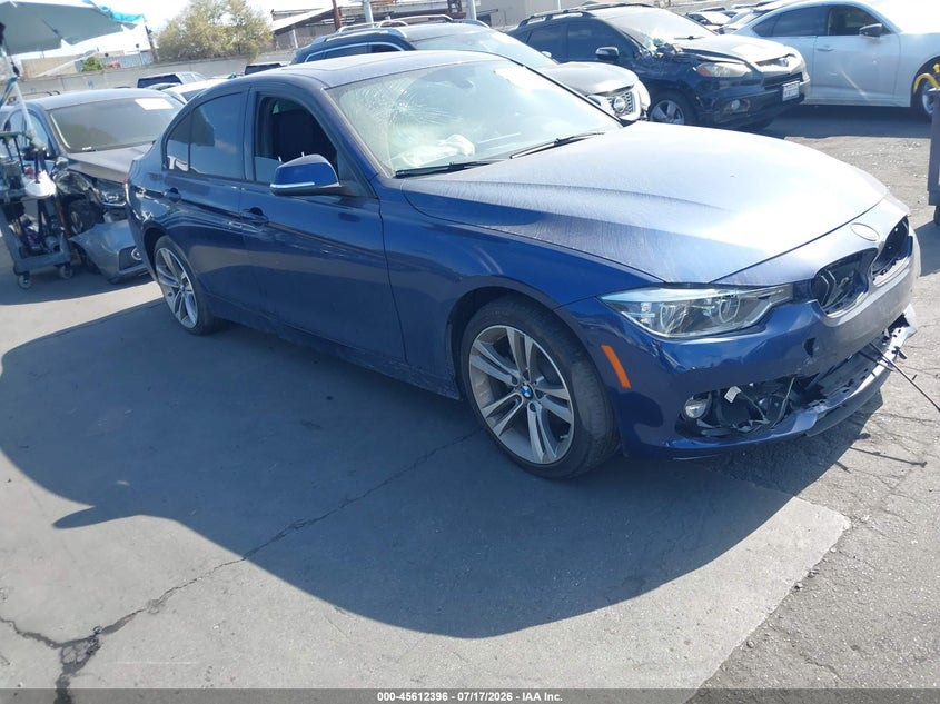 2017 BMW 3er VIN WBA8B9G34HNU55804 IAAI salvage auction — FRONT END, Salvage Title, sold $3,000 on 2026-08-14 (photo 1)
