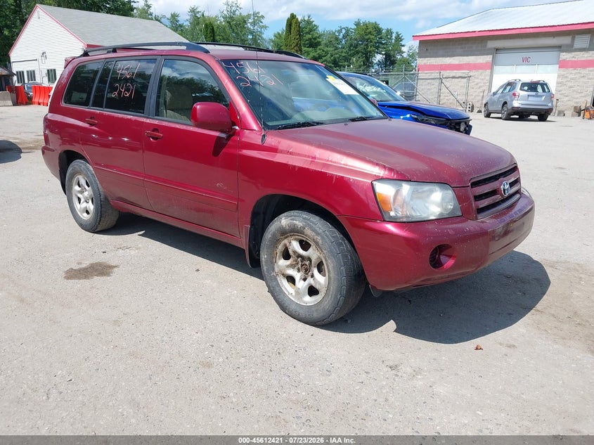 2004 Toyota Highlander VIN JTEGD21A740078928 IAAI salvage auction — NORMAL WEAR, Original (Maine), sold $25 on 2026-07-30 (photo 1)