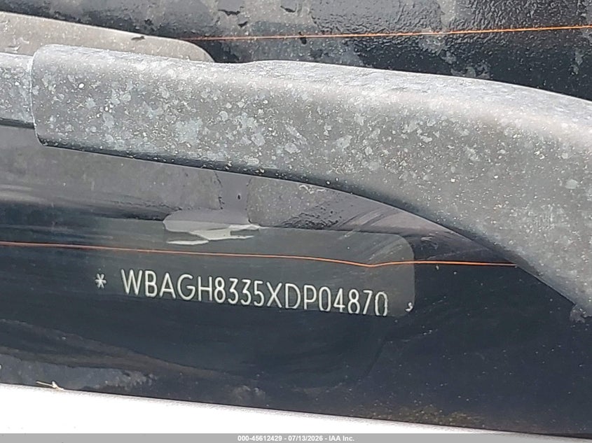 1999 BMW 7 series VIN WBAGH8335XDP04870 IAAI salvage auction — NORMAL WEAR, Clear - Dealer Only (California), sold $100 on 2026-07-29 (photo 9)