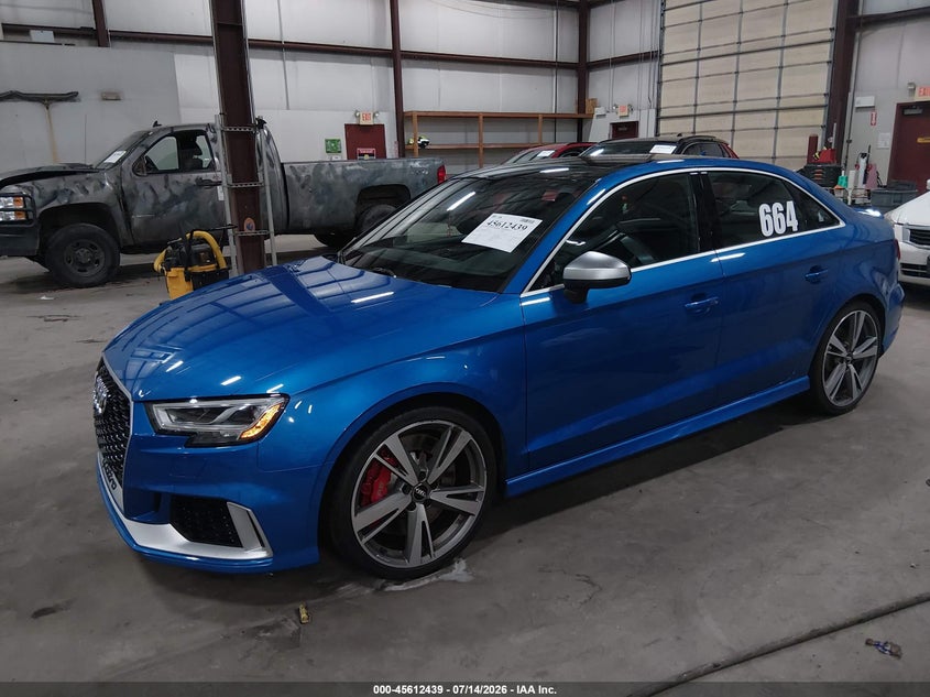 2018 Audi Rs3 VIN WUABWHFF1J1905301 IAAI salvage auction — WATER/FLOOD, Salvage (Idaho), sold $16,150 on 2026-08-07 (photo 2)