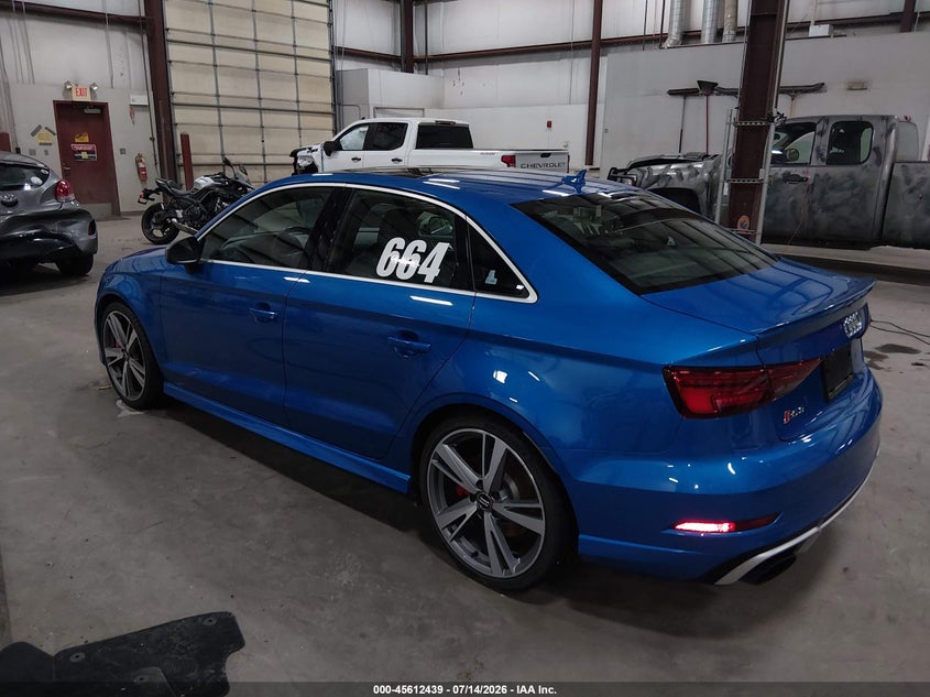 2018 Audi Rs3 VIN WUABWHFF1J1905301 IAAI salvage auction — WATER/FLOOD, Salvage (Idaho), sold $16,150 on 2026-08-07 (photo 3)