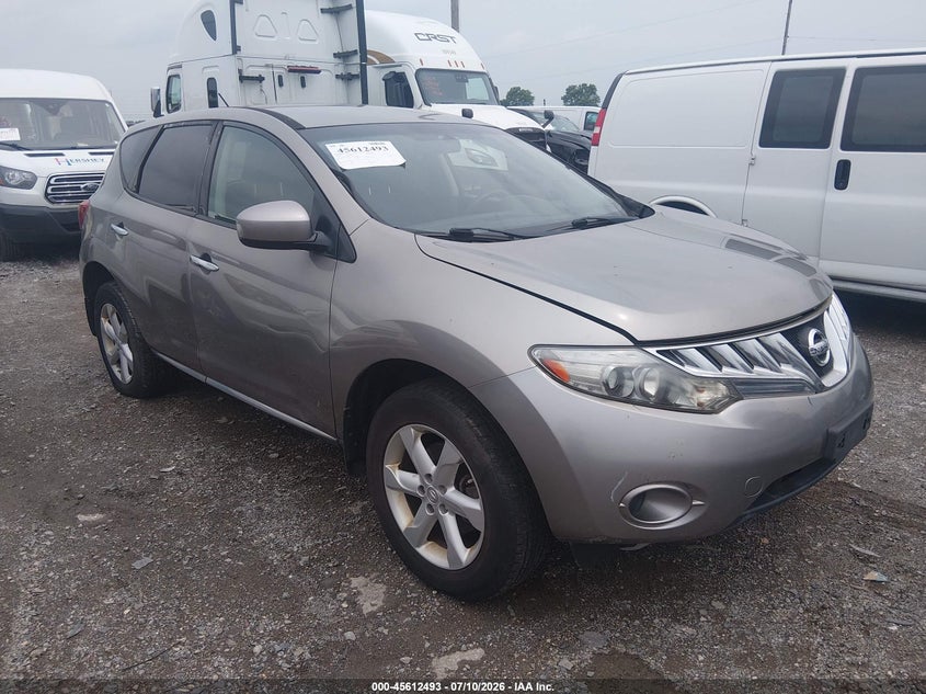 2010 Nissan Murano VIN JN8AZ1MW2AW116138 IAAI salvage auction — NORMAL WEAR, Clear (Pennsylvania), sold $300 on 2026-07-29 (photo 1)