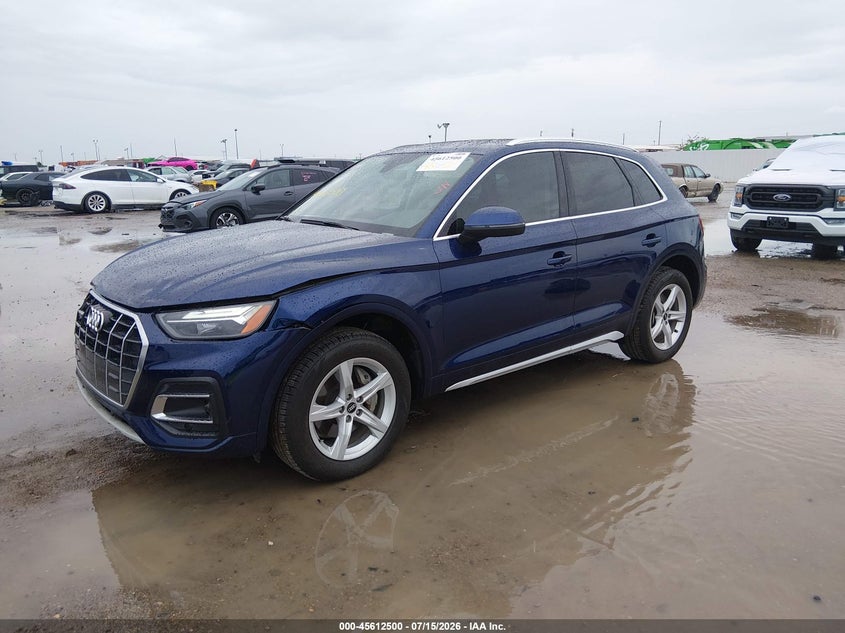 2021 Audi Q5 VIN WA1AAAFY4M2110879 IAAI salvage auction — FRONT END, Salvage (Texas), sold $9,900 on 2026-07-29 (photo 2)
