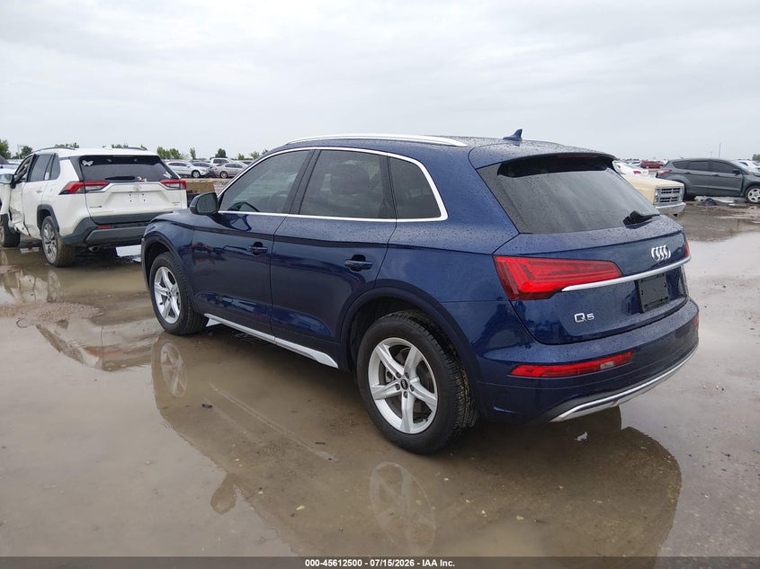 2021 Audi Q5 VIN WA1AAAFY4M2110879 IAAI salvage auction — FRONT END, Salvage (Texas), sold $9,900 on 2026-07-29 (photo 3)